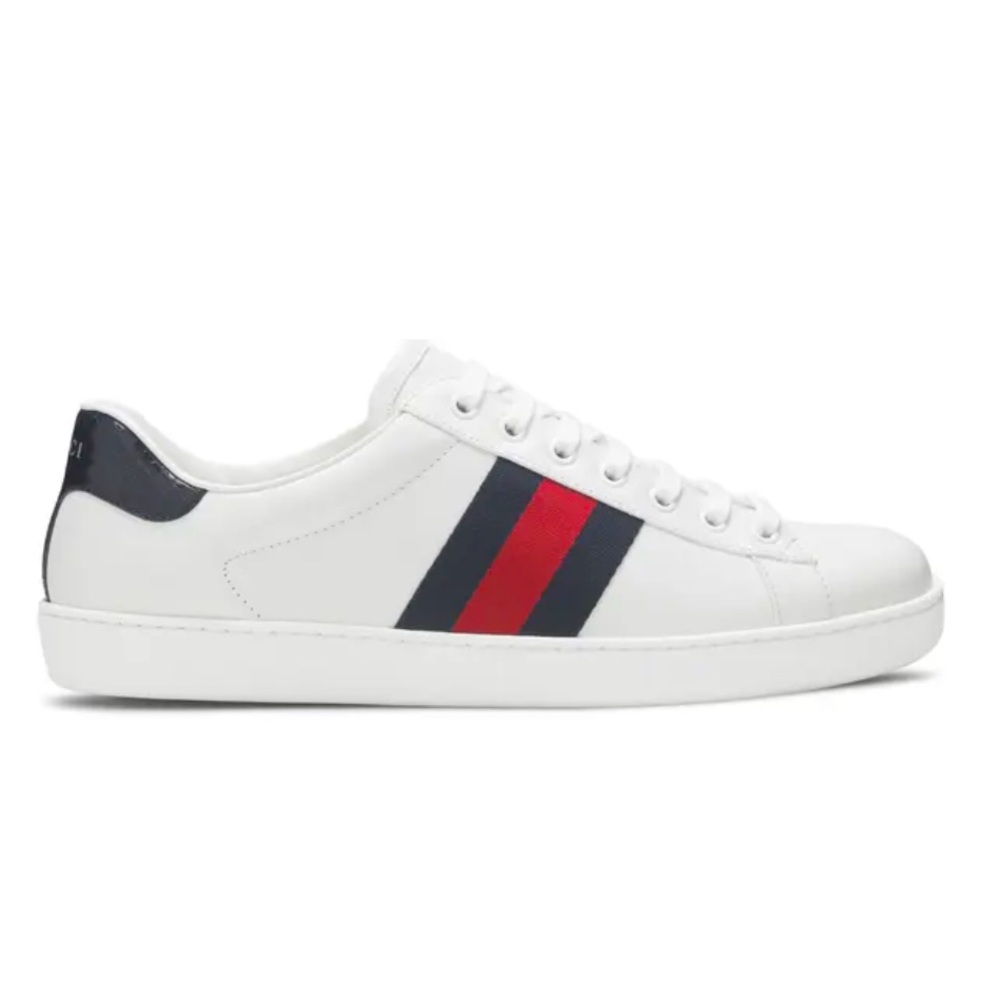 Gucci Ace Leather 'White Blue' Sneaker - Picture 1 of 15